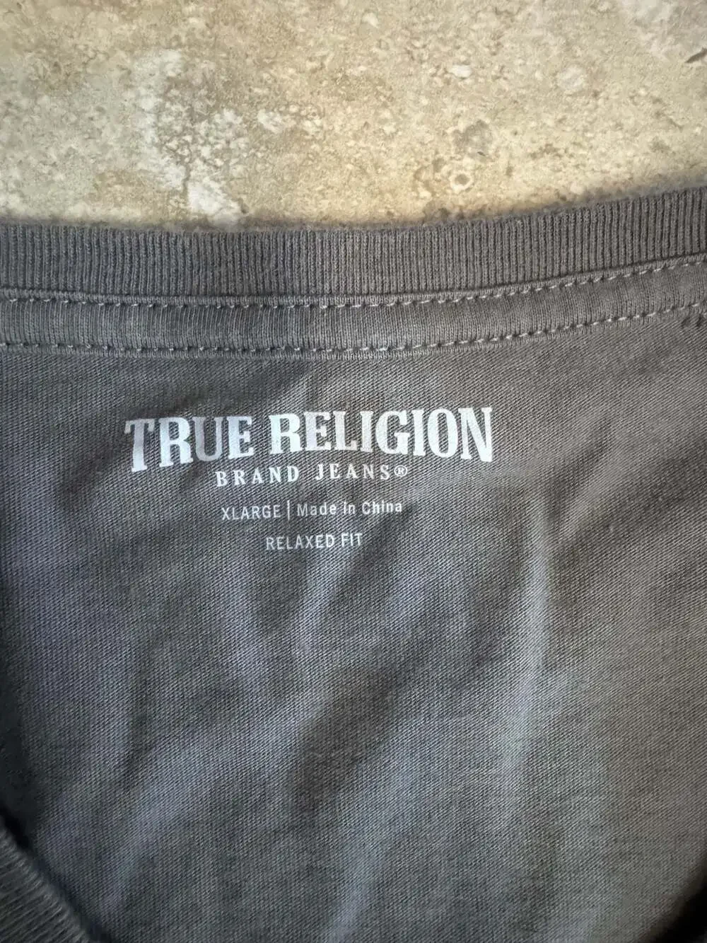 True Religion World Tour Buddha Graphic T-Shirt Gray Size XL